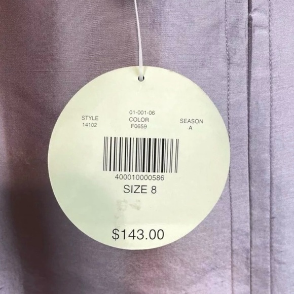 Valerie Stevens Silk Open Front Long Formal Jacket Lavender Lilac Size 8 - Picture 5 of 7